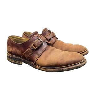 Heschung Made in France Monk Strap Leather Dress Shoes Men's 10